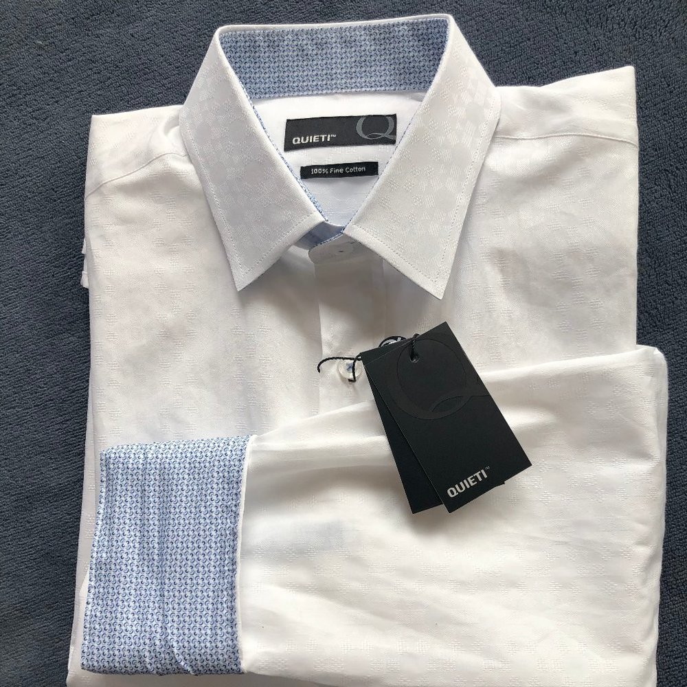 3/$40 Quieti White Men's Dress Shirt